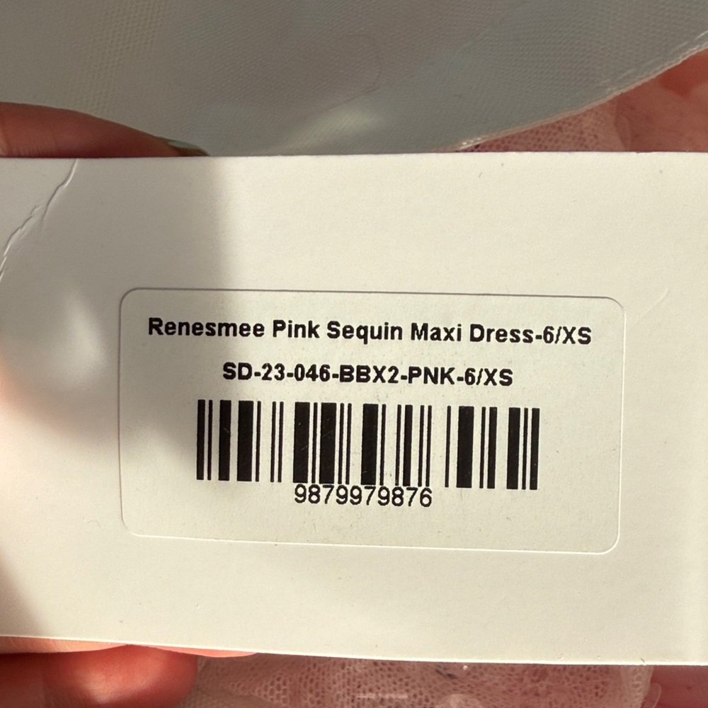 Beginning Boutique NWT Light Pink Sequin Maxi Dress - Renesmee XS - Picture 8 of 8